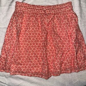 Abound Red and White Floral Skirt